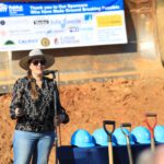 Amanda Folendorf at groundbreaking.