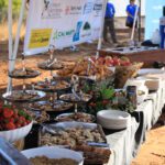 Breakfast foods at groundbreaking.