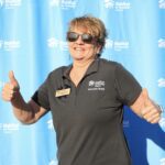 Staff member at groundbreaking.