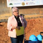 Dr. Reverend Bonnie Hollinger at groundbreaking.