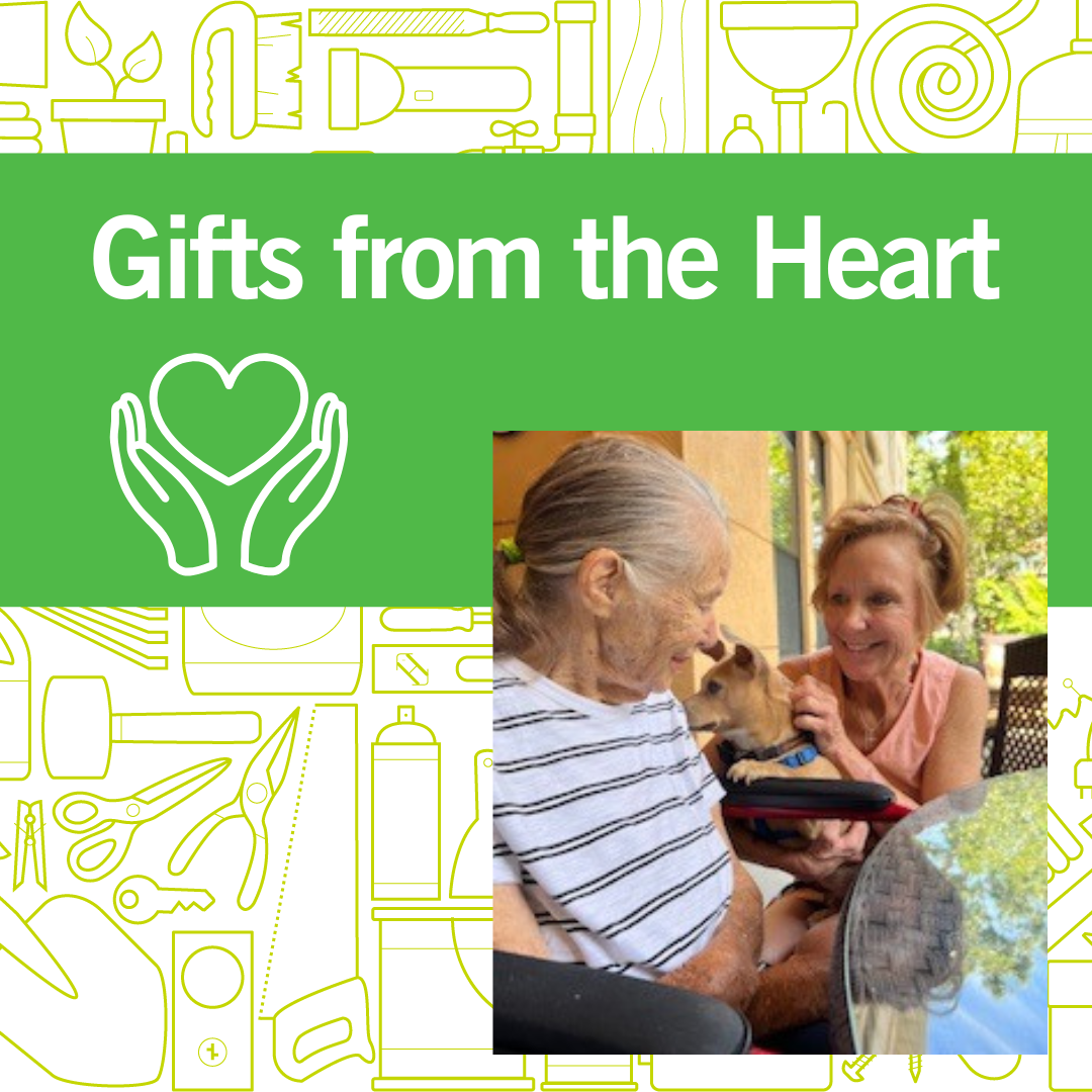 Gifts from the Heart, a picture of Louise Simpson with her mother.