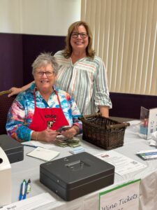 Volunteers helping at the raffle