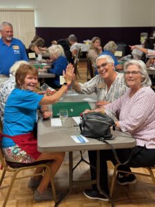 Bunco players having fun.