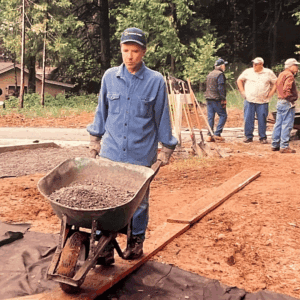 Steve Sarantopoulos working on the job site.