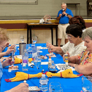 Bingo Players while numbers are being called out.