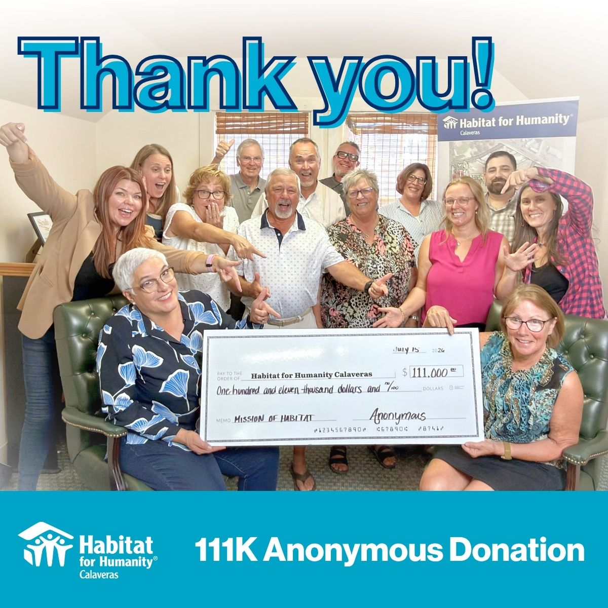 111K Anonymous Donation